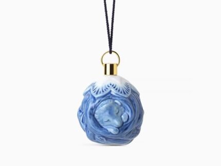 Hedgehog porcelain Christmas decoration